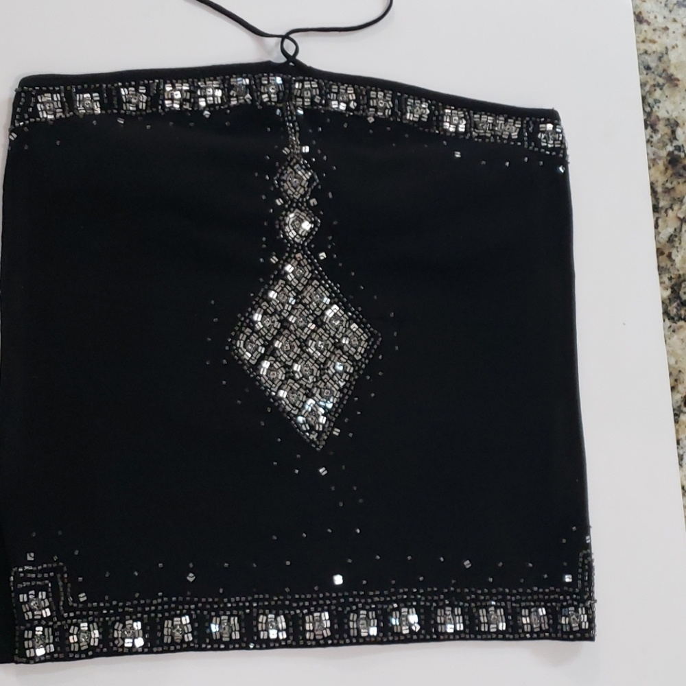 4/$25🌻Lucidity black knit sequins tube top